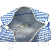 Load image into Gallery viewer, Weekender Gift Set - Duffel And Hanging Bag Gingham Sky
